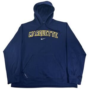 Nike Marquette Golden Eagles Therma-Fit Hoodie Men's XL Blue Pullover Sweatshirt
